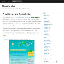 7 well designed Drupal Sites - Geshan&#039;s Blog