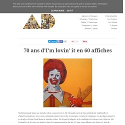 70 ans d'I'm lovin' it en 60 affiches