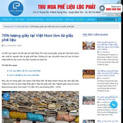 70% lượng giấy tại Việt Nam làm từ giấy phế liệu - Phế liệu Lộc Phát