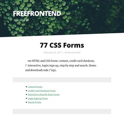 77 CSS Forms