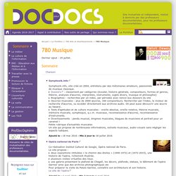 780 Musique - Doc pour docs