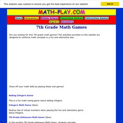 7th Grade Math Games
