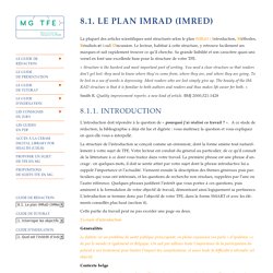 8.1. Le plan IMRaD (IMReD) – MG TFE