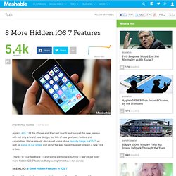 8 More Hidden iOS 7 Features
