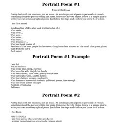 8 Portrait Poems and Examples