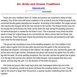 84. Bride and Groom Traditions