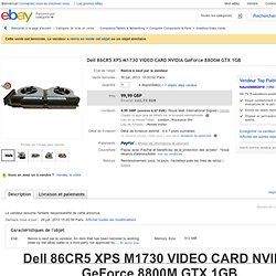 Dell 86CR5 XPS M1730 Video Card Nvidia Geforce 8800M GTX 1GB