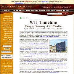 9/11 Timeline