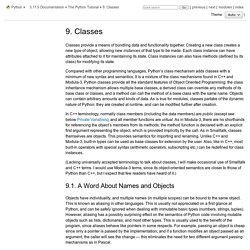 9. Classes — Python 3.4.2 documentation