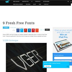 9 Fresh Free Fonts
