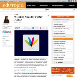 9 Mobile Apps for Poetry Month