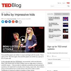 9 TEDTalks by impressive kids