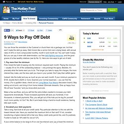 9 Ways to Pay Off Debt