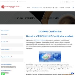 ISO 9001 Certification in Srilanka