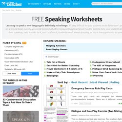 747 FREE Speaking Worksheets