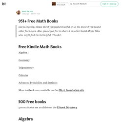 951+ Free Math Books — Free Stuff