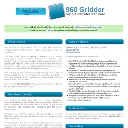 960 Gridder - Lay out websites with ease.