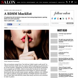 A BDSM blacklist
