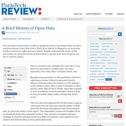 A Brief History of Open Data