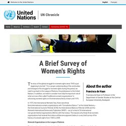 A Brief Survey of Women's Rights