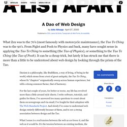 lien 3 - A List Apart: Articles: A Dao of Web Design