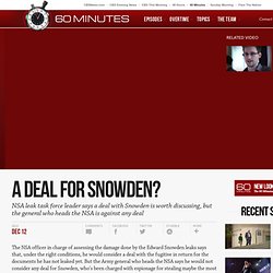 A deal for Snowden?