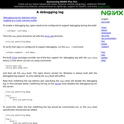 A debugging log