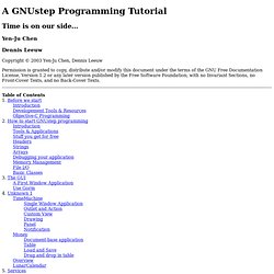 A GNUstep Programming Tutorial