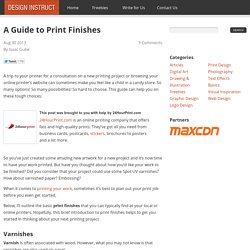 A Guide to Print Finishes