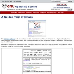 A guided tour of Emacs