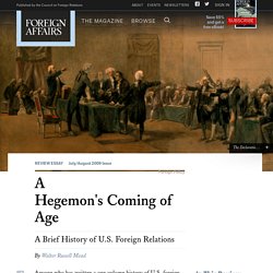 A Hegemon's Coming of Age