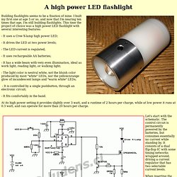A high power LED flashlight