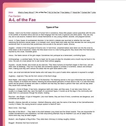 A-L of the Fae