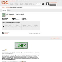 A la découverte d'UNIX (FreeBSD)