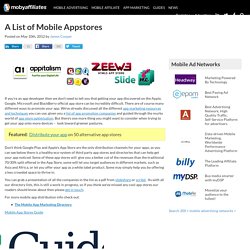 A List of Mobile Appstores