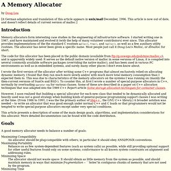 A Memory Allocator
