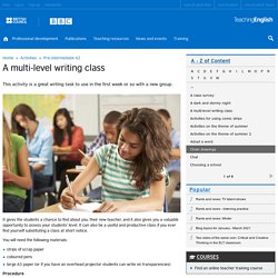 A multi-level writing class