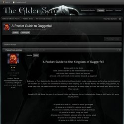 A Pocket Guide to Daggerfall
