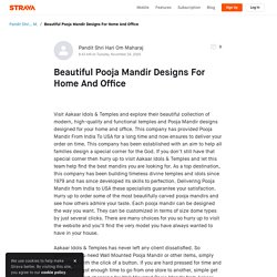 Beautiful Pooja Mandir Designs For Home And Office