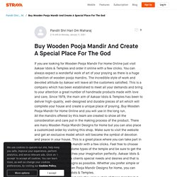 Buy Wooden Pooja Mandir And Create A Special Place For The God