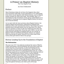A Primer on Baptist History