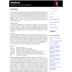 Allodoxia - Observatoire critique de la vulgarisation