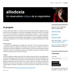 A propos – Allodoxia