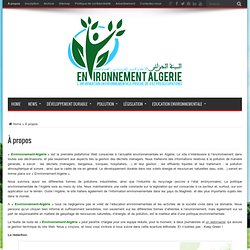 À propos - Environnement Algérie