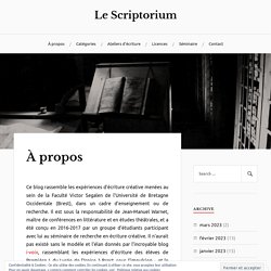 À propos – Le Scriptorium