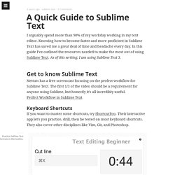 A Quick Guide to Sublime Text