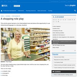 A shopping role play