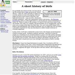 A short history of btrfs