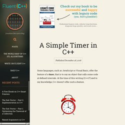 A Simple Timer in C++