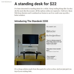 A standing desk for $22